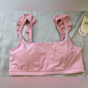 Blogilates Women's Ruffle Corset Sports Bra